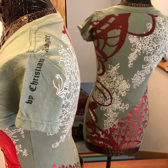 *RARE!* Crystal Rock by Christian Audigier T-Shirt - Picture 3 of 5